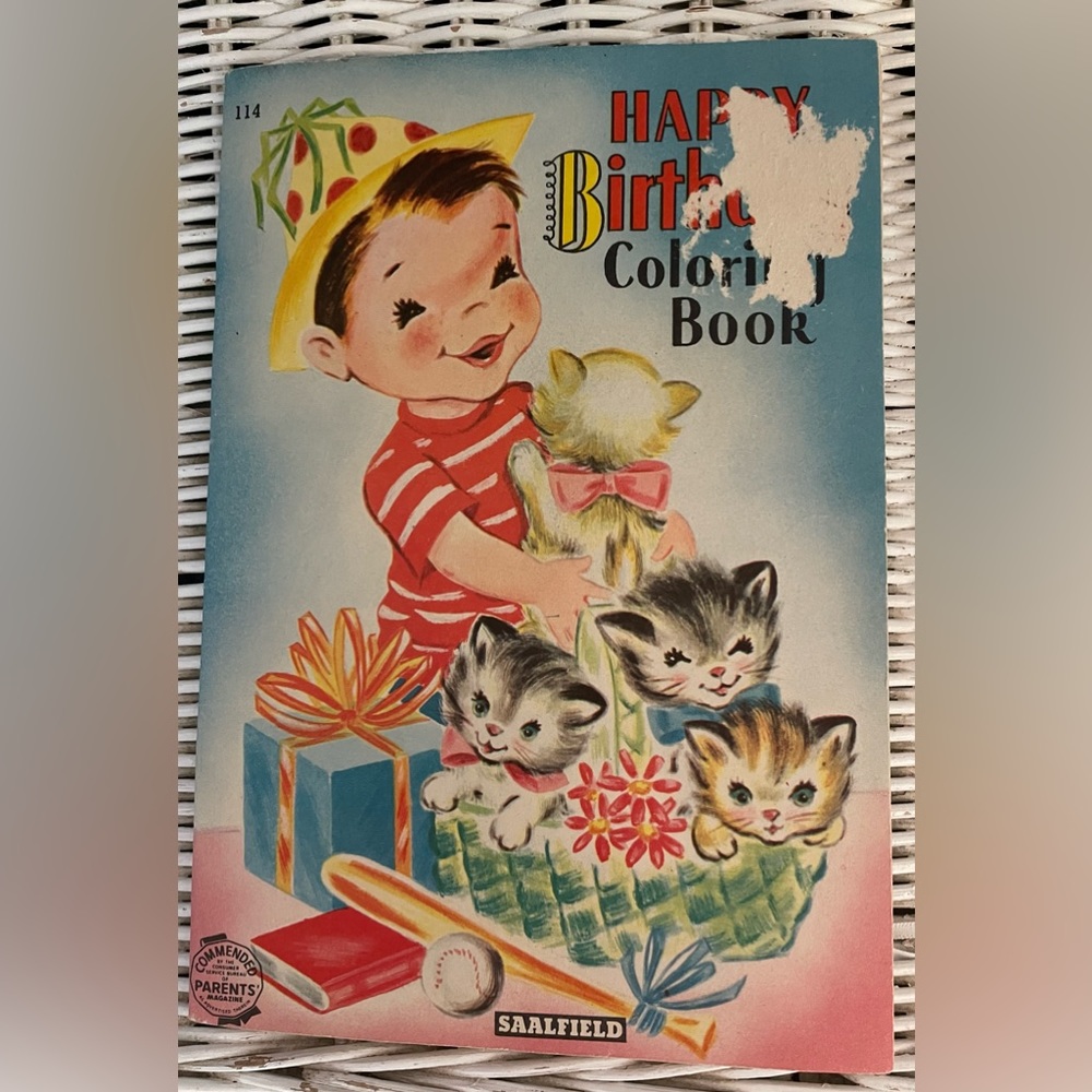 Vintage mid century 50’s colouring book